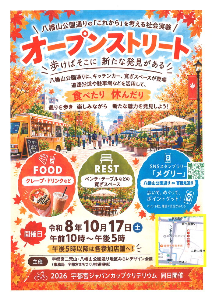 八幡山公園通り地区まちづくプロジェクト「オープンストリート」社会実験のお知らせ